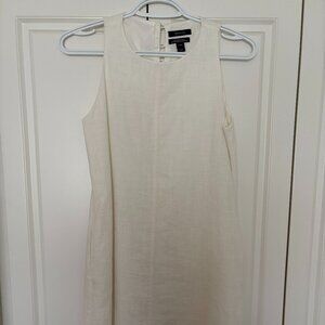 RW&CO. White Linen Sleeveless Mini Dress • White • XXS